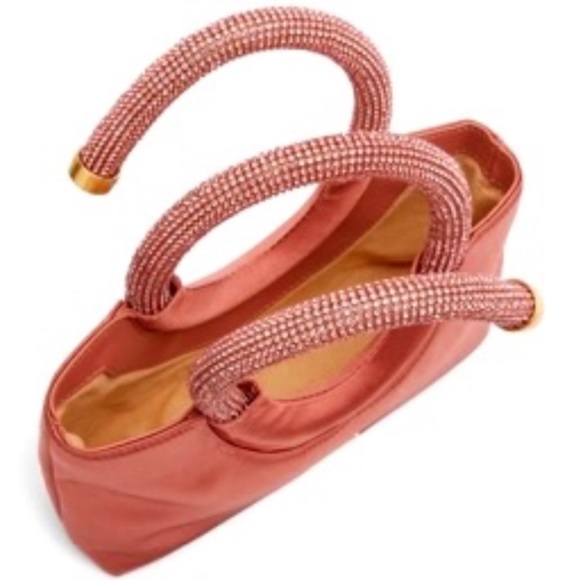 NWOTF Cult Gaia PINK NIKA CRYSTAL SPIRAL HANDBAG - Picture 4 of 15